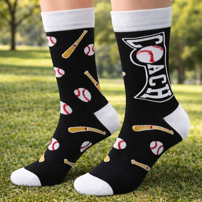 Personalized Baseball Coach Appreciation 3D Socks MVP Gift Personalized Baseball Coach Appreciation 3D Socks MVP Gift