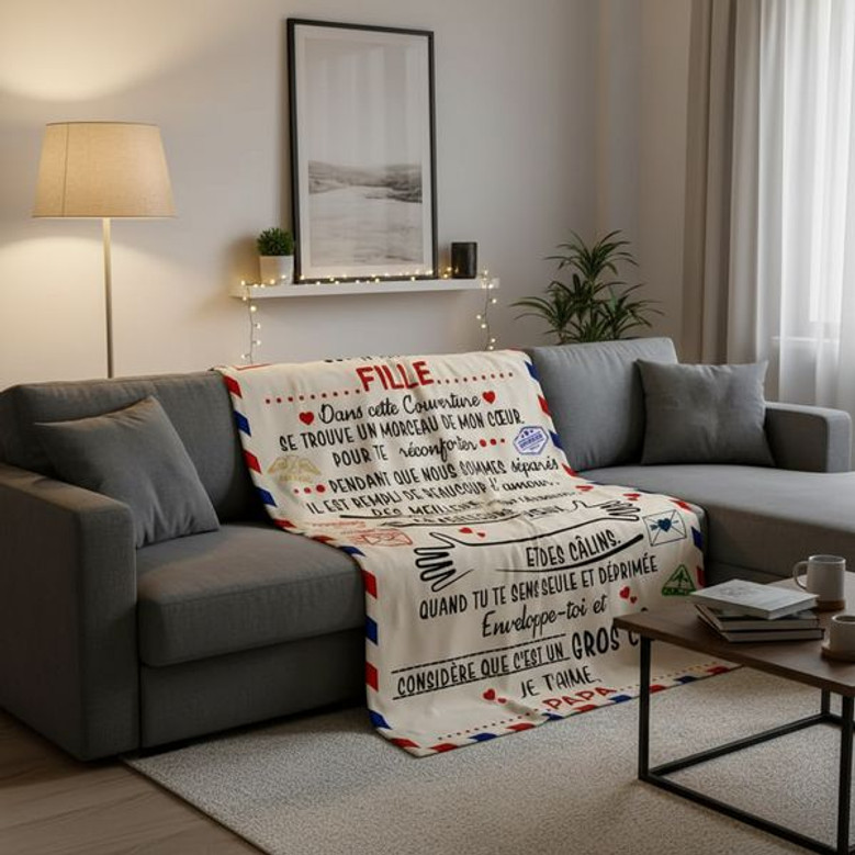 Plaid Personnalisé Doux Pour Offrir à Sa Fille De La Part De Papa, Couverture Cadeau à Ma Fille, Cadeaux D'Anniversaire, De Noël Et Du Nouvel Pour Fille De Papa, Cadeau 18 Ans Fille