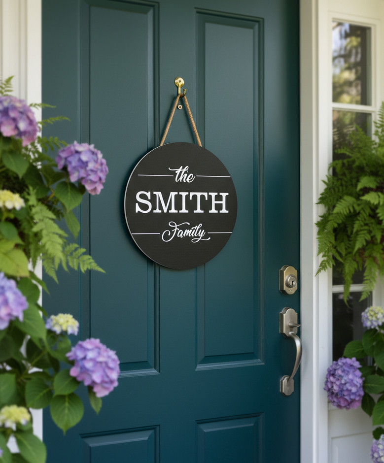 Personalized Family Round Wood Sign, Meaningful Keepsake Gift