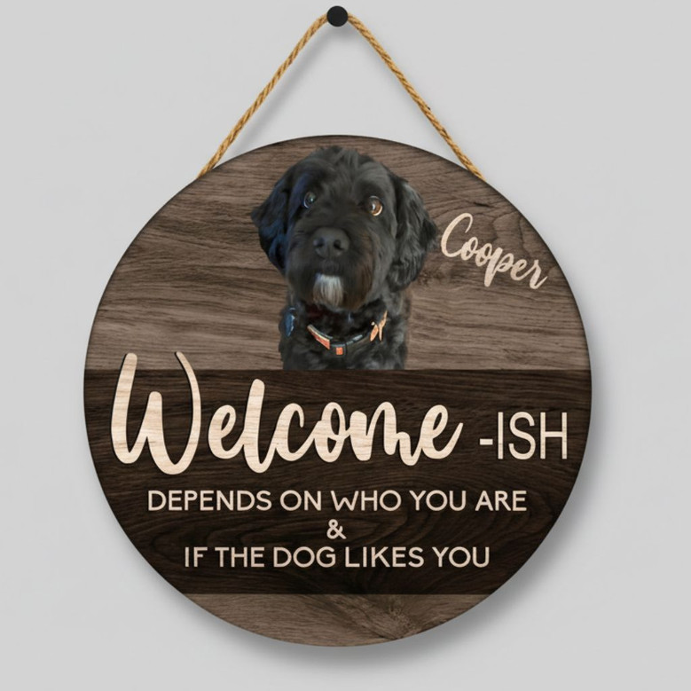 Cherished First Greet Woodland Animal Round Wood Sign
