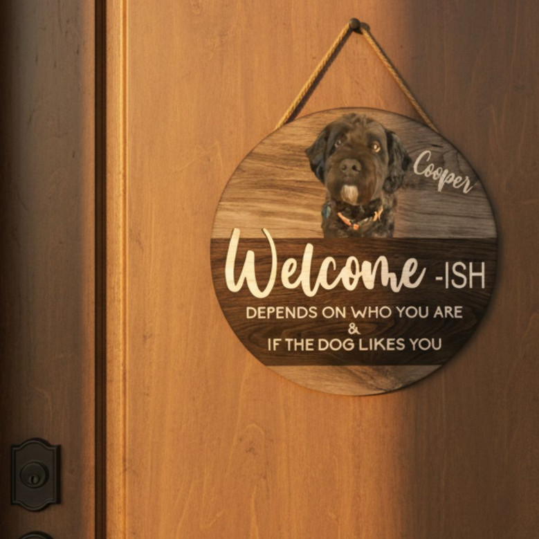 Cherished First Greet Woodland Animal Round Wood Sign