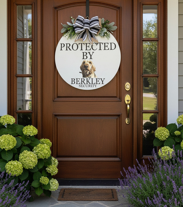 Showcase Your Best Friend Custom Photo Animal Round Wood Sign