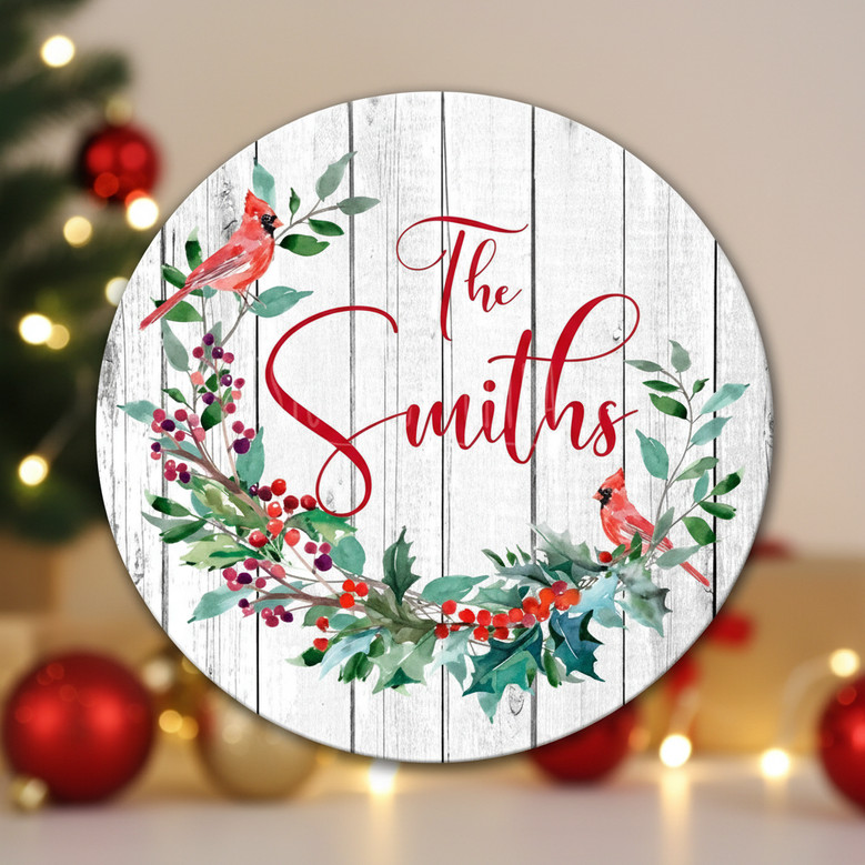 Legacy of Love Personalized Christmas Round Wood Sign Gift