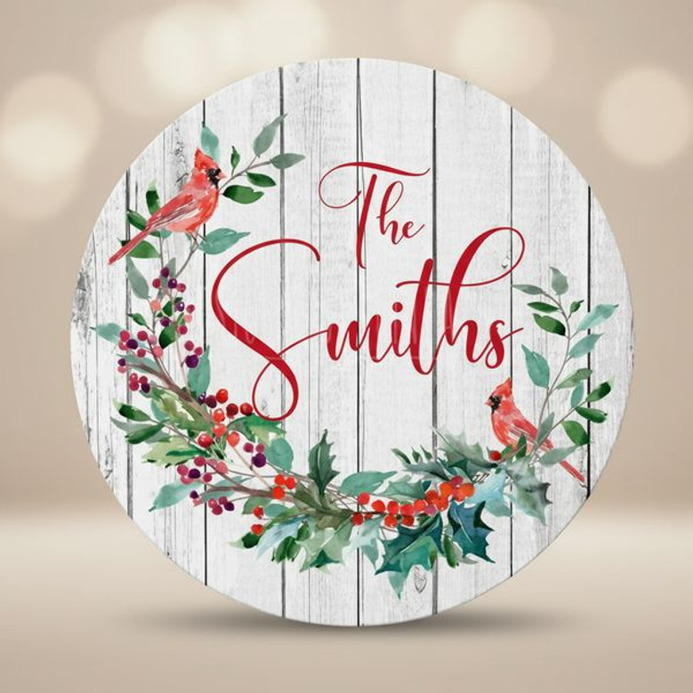 Legacy of Love Personalized Christmas Round Wood Sign Gift