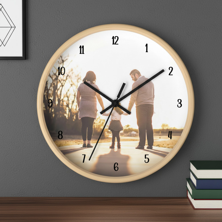 Timeless Memories - Family Photo Personalized Wall Clock