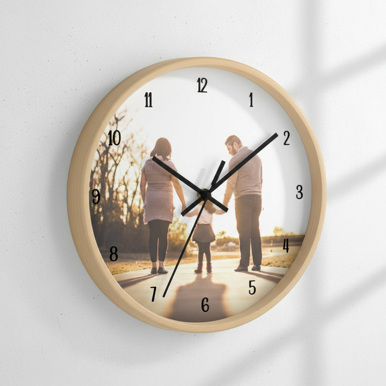 Timeless Memories - Family Photo Personalized Wall Clock