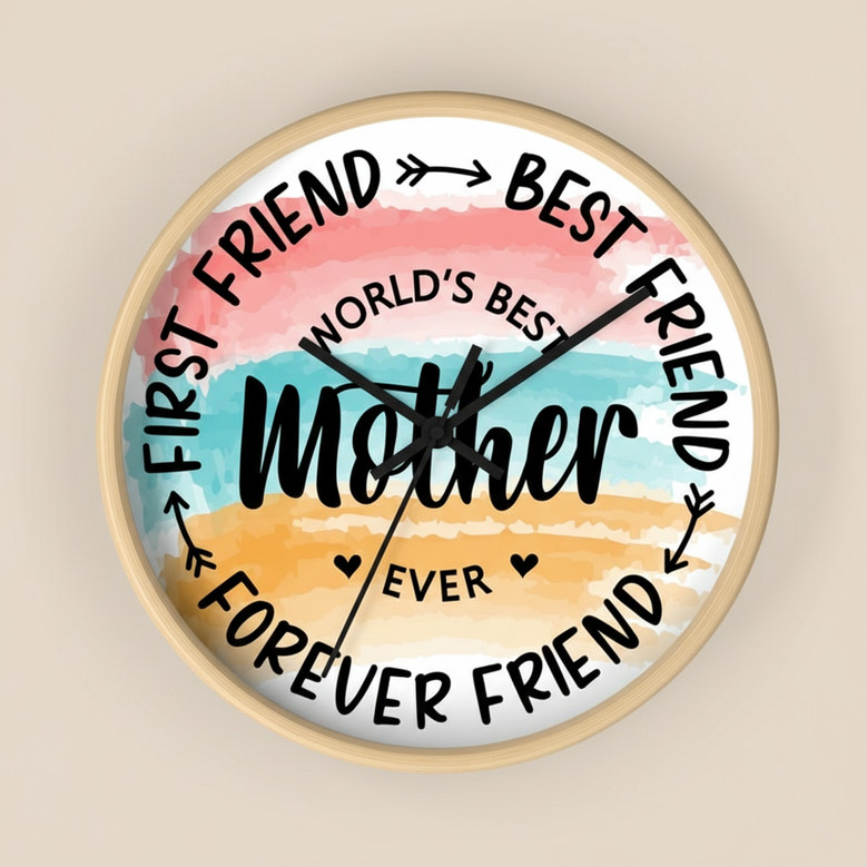 Cherish Her Every Moment - Personalized Wall Clock for Mom
