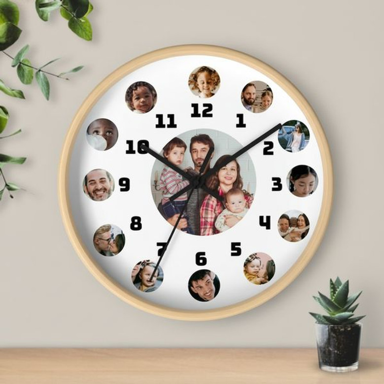 Every Second a Memory - Photo Collage Personalized Wall Clock