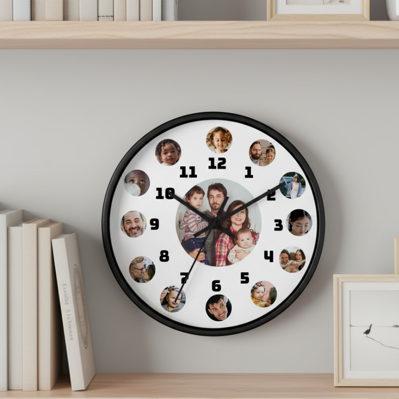 Every Second a Memory - Photo Collage Personalized Wall Clock
