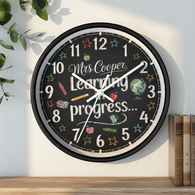 Inspire the Classroom - Teacher Personalized Wall Clock Gift