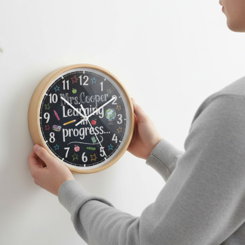 Inspire the Classroom - Teacher Personalized Wall Clock Gift