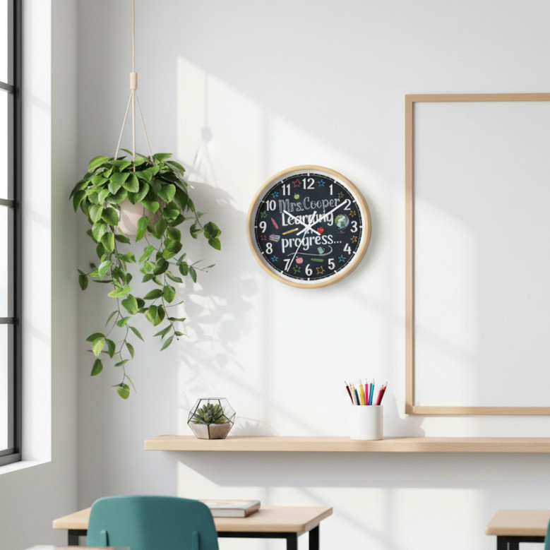 Inspire the Classroom - Teacher Personalized Wall Clock Gift