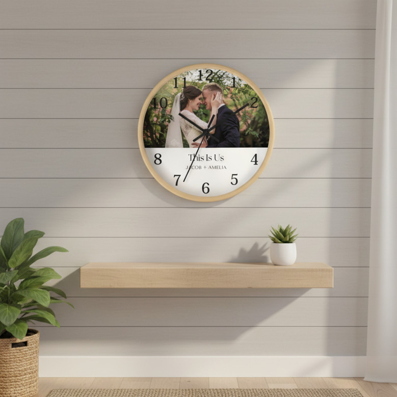 "This Is Us" Wedding Keepsake - Personalized Wall Clock Gift