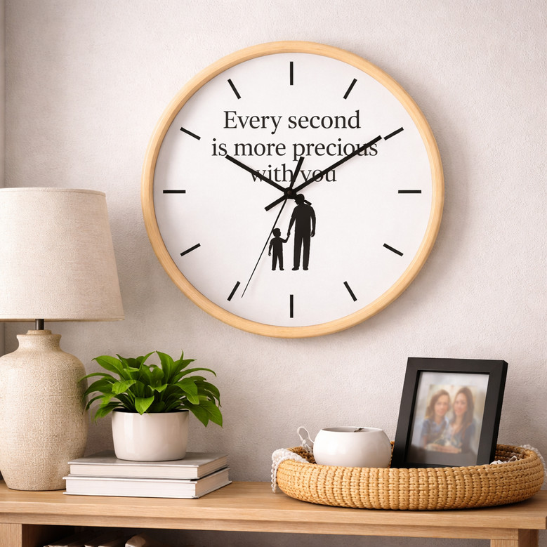 A Father�s Love - Personalized Wall Clock for Dad & Kids