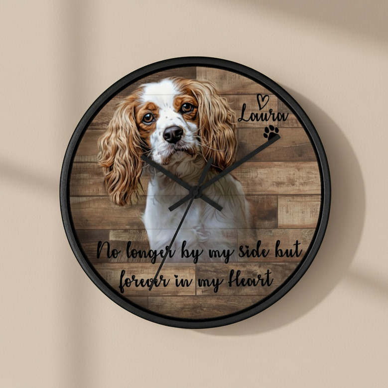 Honoring Your Pet - Personalized Wall Clock Memorial Portrait