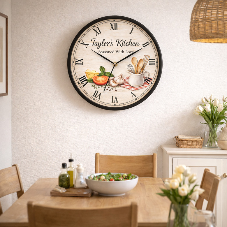 Grandma's Kitchen Joy - Personalized Wall Clock Keepsake