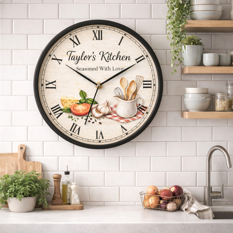 Grandma's Kitchen Joy - Personalized Wall Clock Keepsake