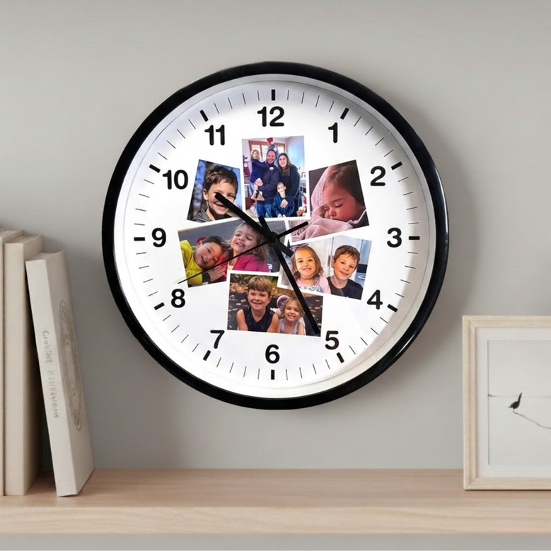 Cherished Memories Photo Collage Personalized Wall Clock