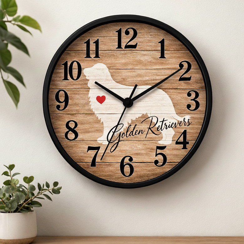 Cherished Pet Portrait - Personalized Wall Clock for Dog Lovers