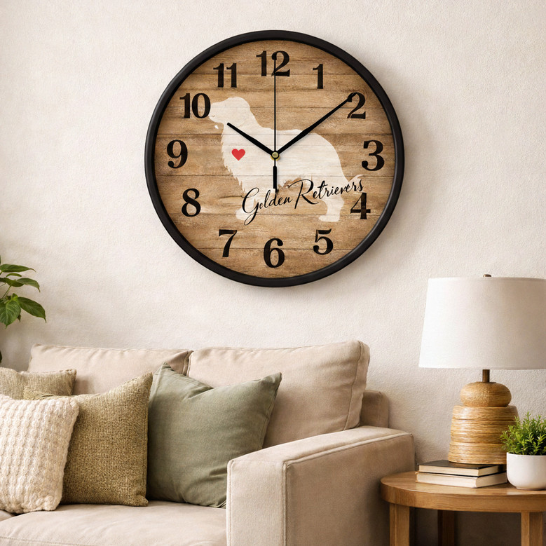 Cherished Pet Portrait - Personalized Wall Clock for Dog Lovers