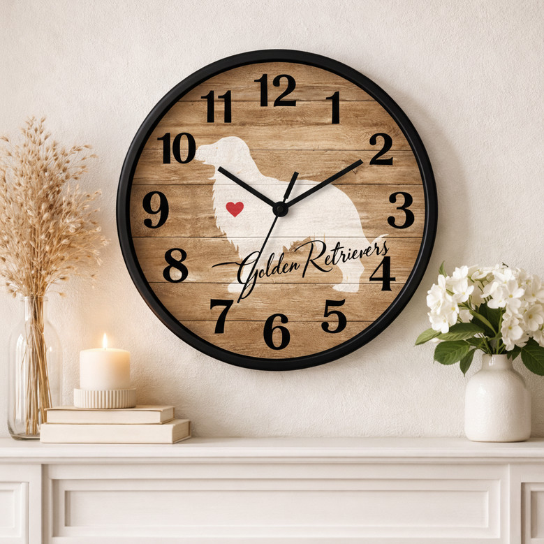 Cherished Pet Portrait - Personalized Wall Clock for Dog Lovers
