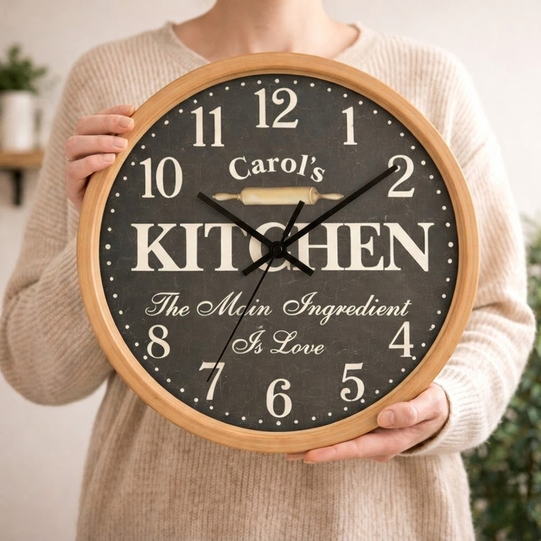 Heart of the Home - Custom Kitchen Personalized Wall Clock
