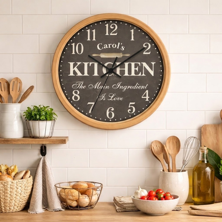 Heart of the Home - Custom Kitchen Personalized Wall Clock