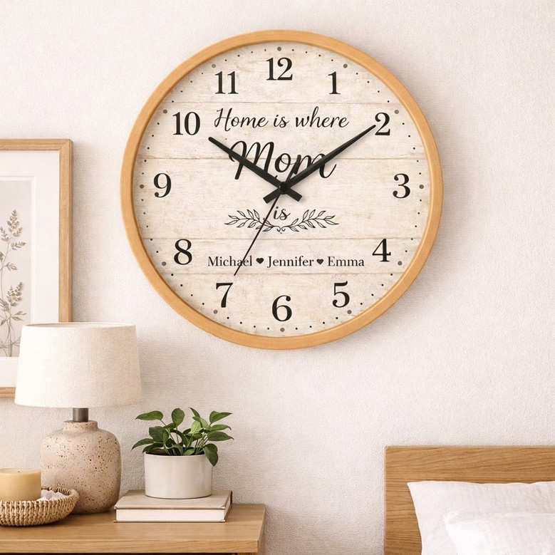 Keeping Time with Mom - A Heartfelt Personalized Wall Clock Gift