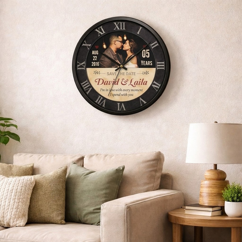 Personalized Wall Clock - Celebrate Every Year with Your Photos