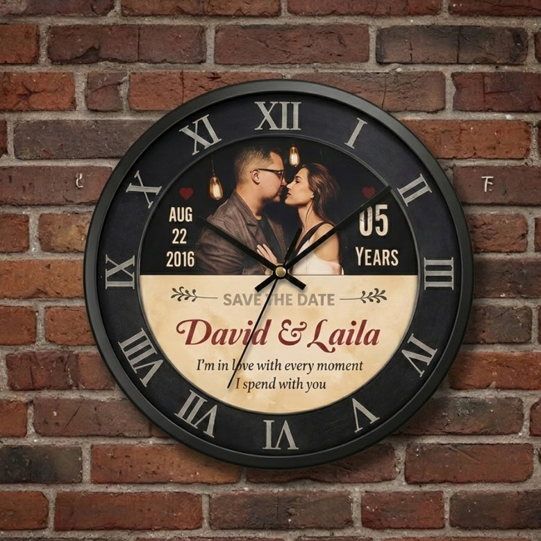 Personalized Wall Clock - Celebrate Every Year with Your Photos