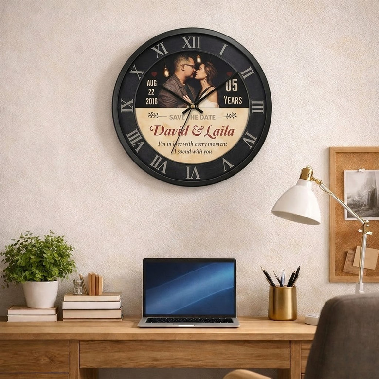 Personalized Wall Clock - Celebrate Every Year with Your Photos