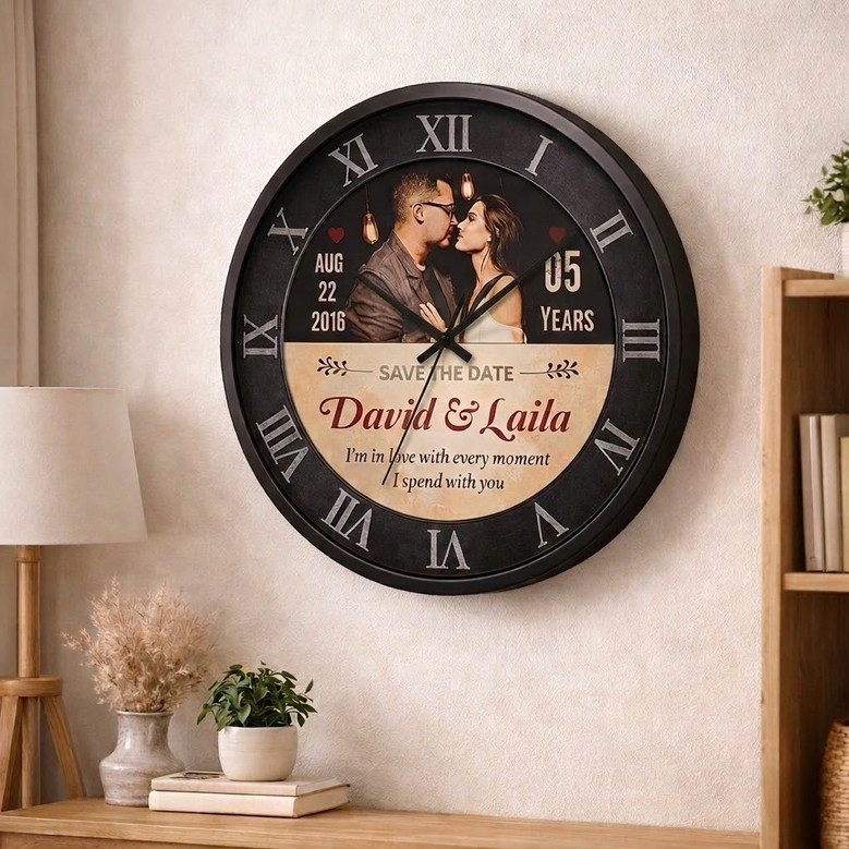 Personalized Wall Clock - Celebrate Every Year with Your Photos