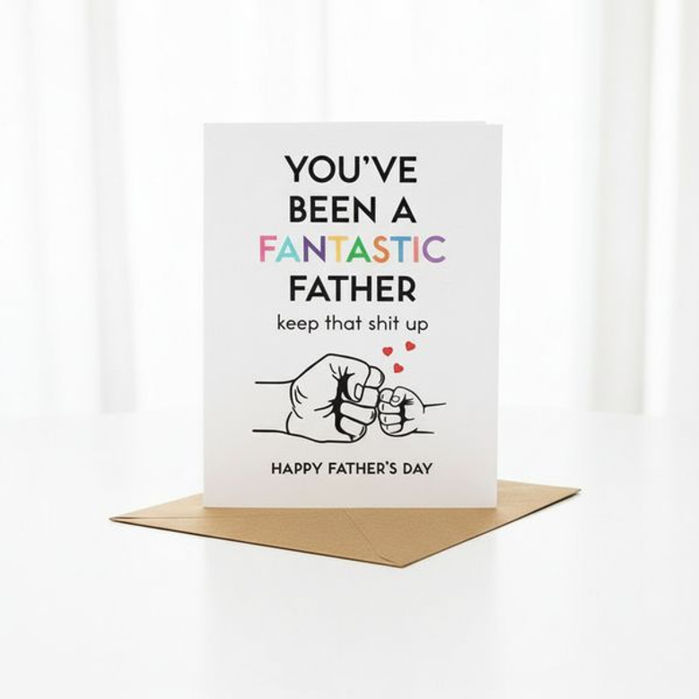 Cheeky Father's Day Greeting Card for a Hilarious Dad