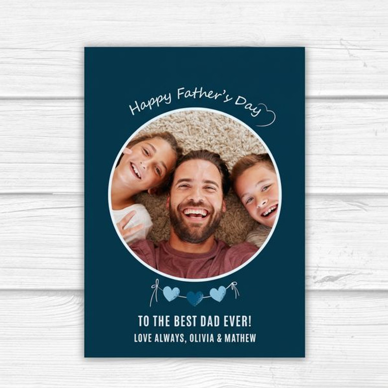 Create a Unique Photo Greeting Card for Dad with Your Message