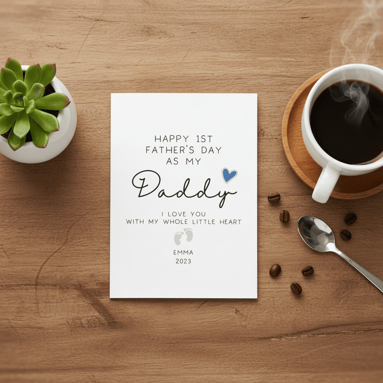 Heartfelt Custom 1st Father's Day Greeting Card from Baby Heartfelt Custom 1st Father's Day Greeting Card from Baby
