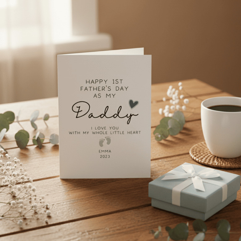 Heartfelt Custom 1st Father's Day Greeting Card from Baby Heartfelt Custom 1st Father's Day Greeting Card from Baby
