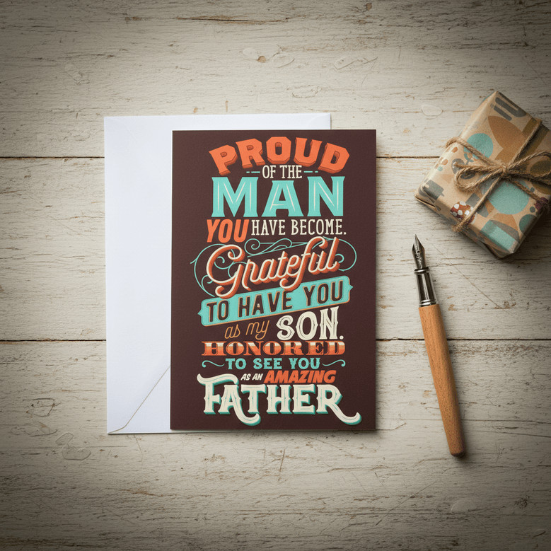 Heartfelt Father's Day Greeting Card for a Special Son