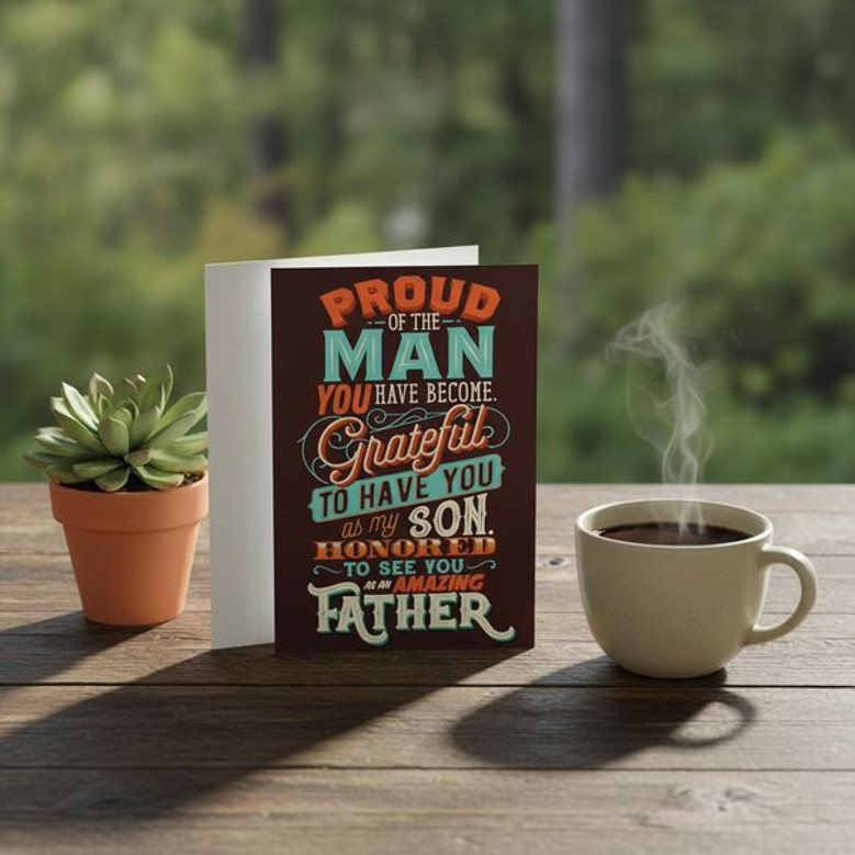 Heartfelt Father's Day Greeting Card for a Special Son
