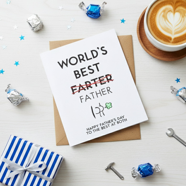 Hilarious Dad Joke Potty Humor Greeting Card for Father's Day