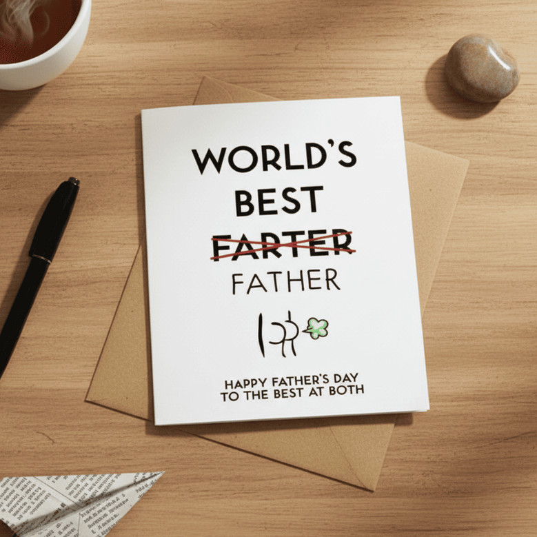 Hilarious Dad Joke Potty Humor Greeting Card for Father's Day