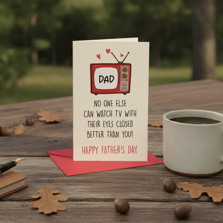 Hilarious Greeting Card for Dad - Father's Day Smiles from Kids