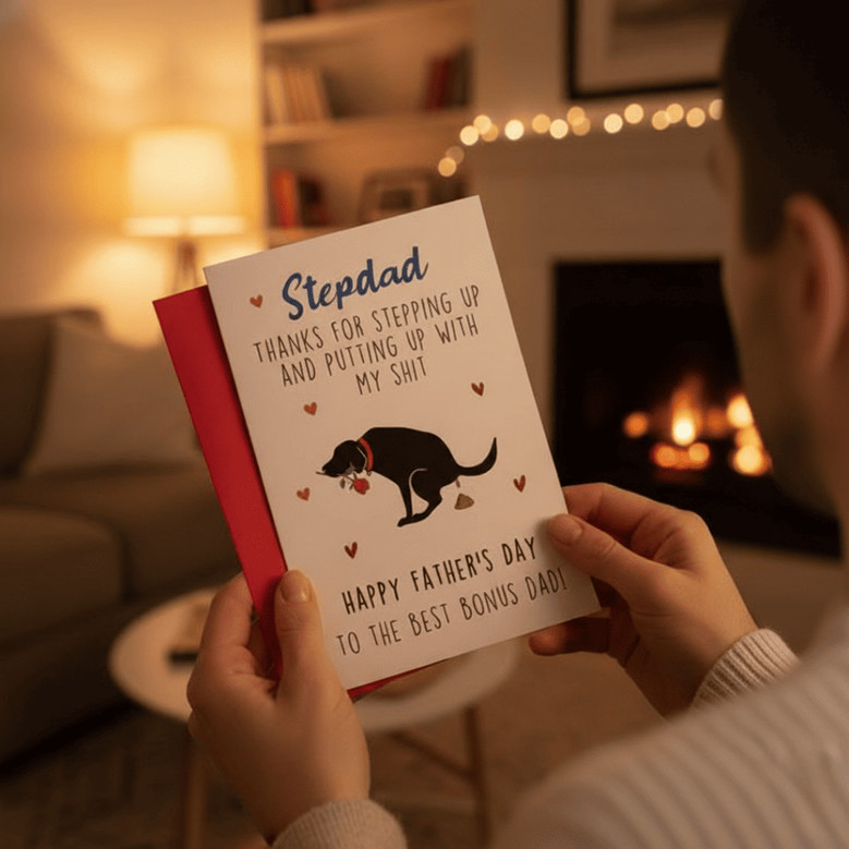 Step Dad's Funny Father's Day Greeting Card from Bonus Kids Step Dad's Funny Father's Day Greeting Card from Bonus Kids