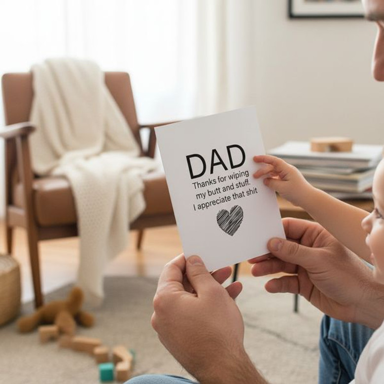 Thanks for Wiping My Butt - Hilarious Father's Day Greeting Card