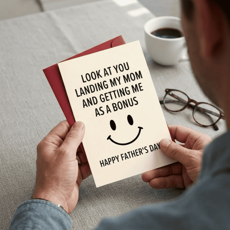 To My Favorite Bonus Dad - Funny Father's Day Greeting Card