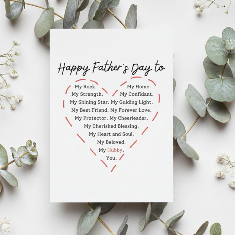 To My Loving Husband - Sentimental Father's Day Greeting Card