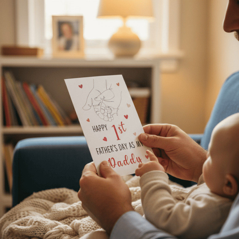 To the Newest Dad - A Precious 1st Father's Day Greeting Card