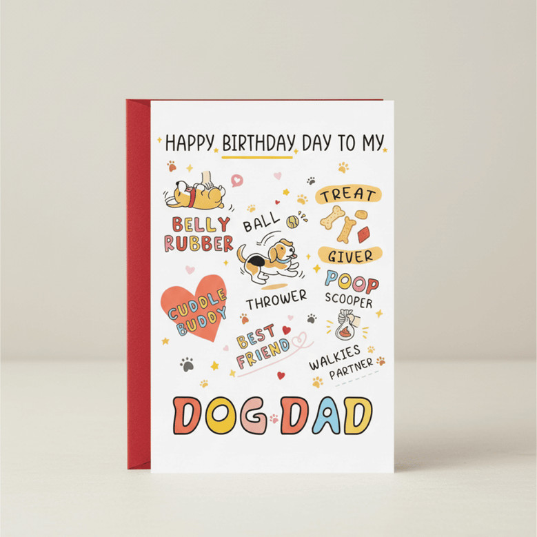 Ultimate Dog Dad Birthday Greeting Card - Perfect Gift for Him