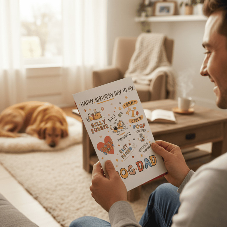 Ultimate Dog Dad Birthday Greeting Card - Perfect Gift for Him