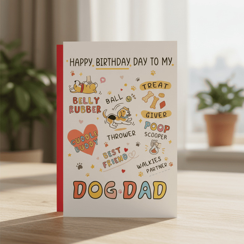 Ultimate Dog Dad Birthday Greeting Card - Perfect Gift for Him