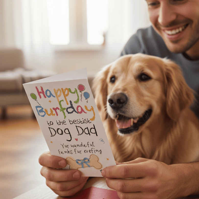 Wholesome Laughs - Funny Birthday Greeting Card for Dog Dads